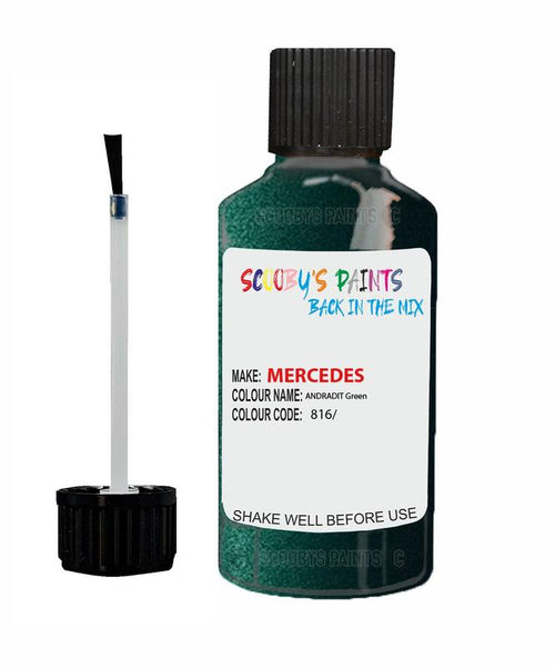 mercedes s class andradit green code 816816 touch up paint 2000 2008 Scratch Stone Chip Repair 