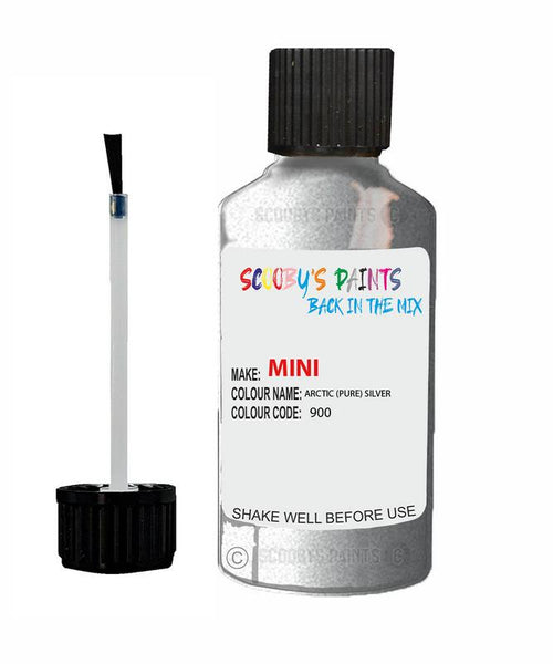mini cooper coupe arctic pure silver code 900 touch up paint 2001 2014 Scratch Stone Chip Repair 
