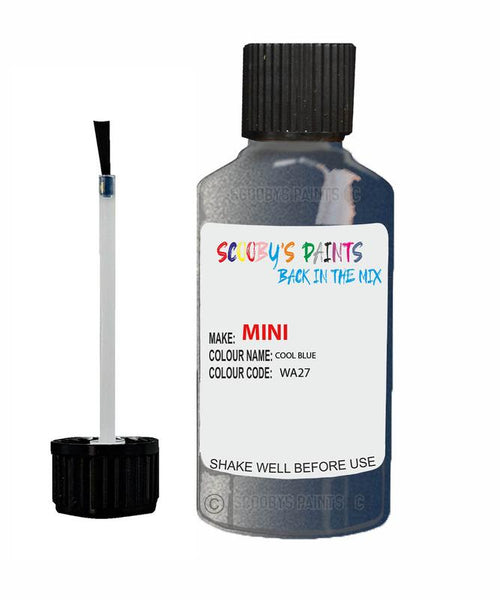 mini cooper converible cool blue code wa27 touch up paint 2004 2008 Scratch Stone Chip Repair 