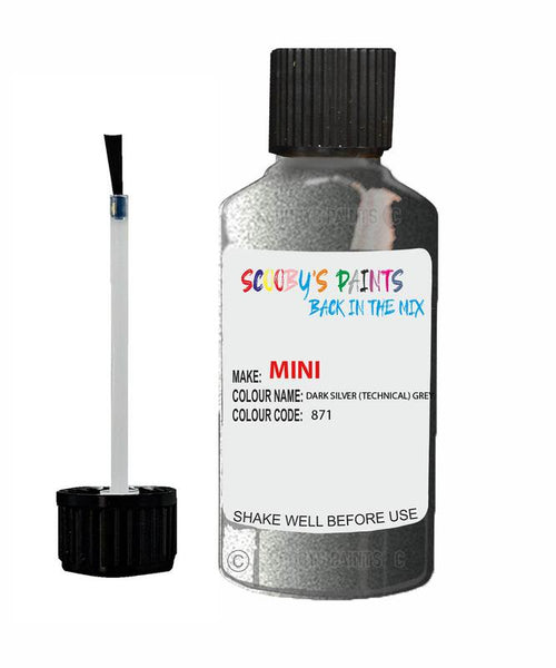 mini cooper dark silver technical grey code 871 touch up paint 2001 2012 Scratch Stone Chip Repair 
