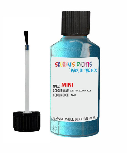 mini cooper s electric como blue code 870 touch up paint 2000 2008 Scratch Stone Chip Repair 