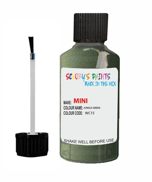 mini cooper jungle green code wc15 touch up paint 2013 2018 Scratch Stone Chip Repair 