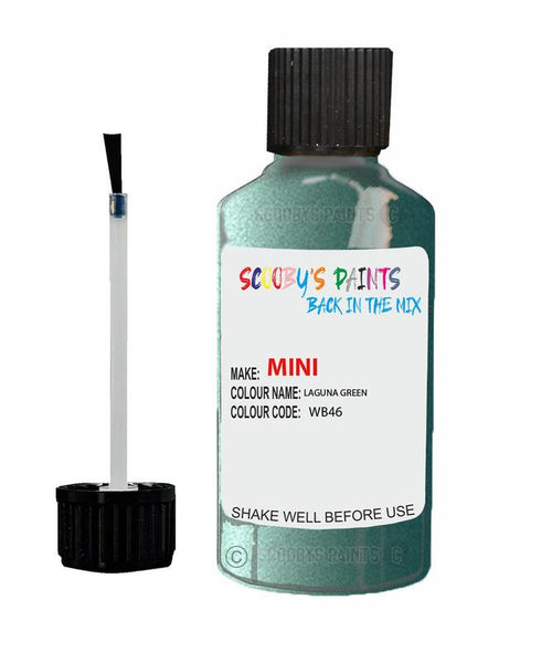 mini cooper coupe laguna green code wb46 touch up paint 2011 2016 Scratch Stone Chip Repair 