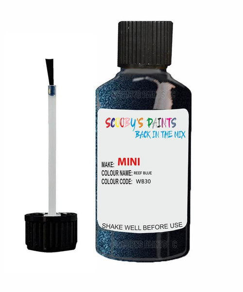 mini cooper s clubman reef blue code wb30 touch up paint 2011 2015 Scratch Stone Chip Repair 