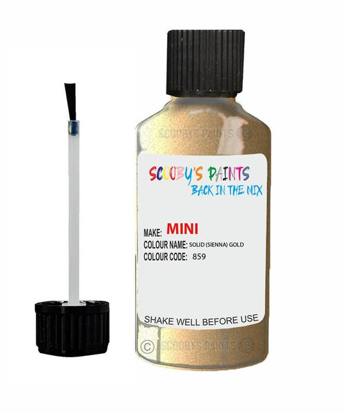 mini cooper solid sienna gold code 859 touch up paint 2001 2008 Scratch Stone Chip Repair 