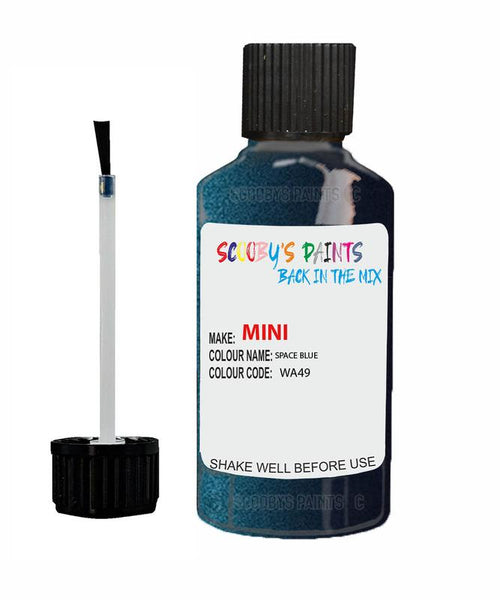 mini cooper s space blue code wa49 touch up paint 2005 2008 Scratch Stone Chip Repair 