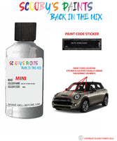mini cooper s arctic pure silver paint code location sticker plate 900 touch up paint