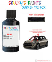 mini cooper cabrio astro black paint code location sticker plate wa25 touch up paint