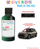 mini one cabrio british racing green ii paint code location sticker plate b22 touch up paint