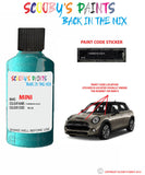 mini cooper s caribbean aqua paint code location sticker plate wc2e touch up paint