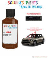 mini one chestnut paint code location sticker plate yc1v touch up paint