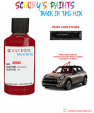 mini jcw countryman chili solar red paint code location sticker plate 851 touch up paint