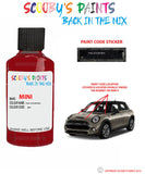 mini one chili solar red paint code location sticker plate 851 touch up paint