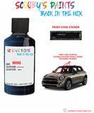 mini one cosmic blue paint code location sticker plate wb13 touch up paint