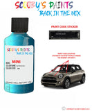mini cooper converible electric blue ii paint code location sticker plate b86 touch up paint