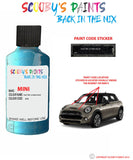 mini one electric como blue paint code location sticker plate 870 touch up paint