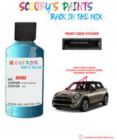 mini cooper s electric como blue paint code location sticker plate 870 touch up paint