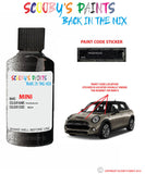 mini cooper s frozen black paint code location sticker plate wu91 touch up paint