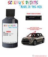 mini cooper s high class grey paint code location sticker plate wb43 touch up paint