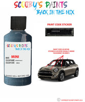 mini one cabrio horizon blue paint code location sticker plate wa93 touch up paint