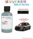 mini jcw ice blue paint code location sticker plate b28 touch up paint