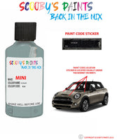 mini cooper s ice blue paint code location sticker plate b28 touch up paint