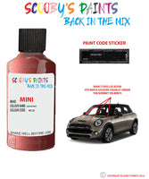 mini cooper indian red paint code location sticker plate wc3x touch up paint