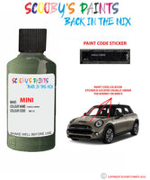 mini cooper paceman jungle green paint code location sticker plate wc15 touch up paint