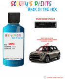 mini cooper cabrio laser blue paint code location sticker plate wa59 touch up paint