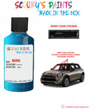 mini one cabrio laser blue paint code location sticker plate wa59 touch up paint
