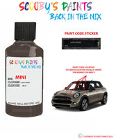 mini one countryman light coffee paint code location sticker plate yb19 touch up paint