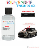 mini cooper paceman light white paint code location sticker plate b15 touch up paint