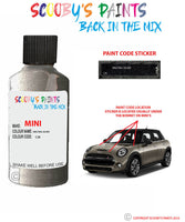 mini cooper s melting silver paint code location sticker plate c2k touch up paint