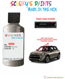mini one melting silver paint code location sticker plate c2k touch up paint