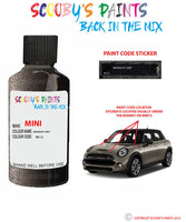 mini jcw paceman midnight grey paint code location sticker plate wc12 touch up paint