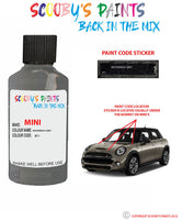 mini cooper converible moonwalk grey paint code location sticker plate b71 touch up paint