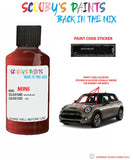 mini cooper nightfire red paint code location sticker plate 857 touch up paint