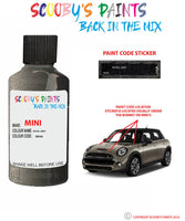 mini one countryman royal grey paint code location sticker plate wa48 touch up paint