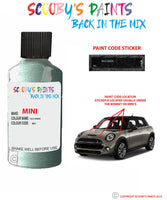 mini cooper silk green paint code location sticker plate 901 touch up paint