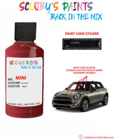 mini cooper s convertible solar red paint code location sticker plate wa47 touch up paint