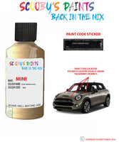 mini one cabrio solid sienna gold paint code location sticker plate 859 touch up paint