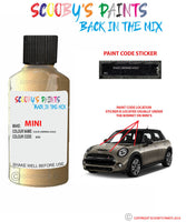 mini cooper solid sienna gold paint code location sticker plate 859 touch up paint