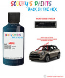 mini one space blue paint code location sticker plate wa49 touch up paint