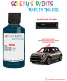 mini cooper countryman surf blue paint code location sticker plate yb18 touch up paint