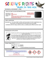 mini cooper converible absolute black code wb11 touch up paint instructions for use data sheet