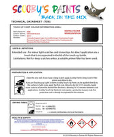 mini one absolute black code wb11 touch up paint instructions for use data sheet