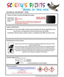 mini jcw paceman absolute black code wb11 touch up paint instructions for use data sheet