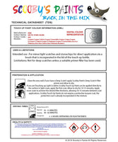 mini one arctic pure silver code 900 touch up paint instructions for use data sheet