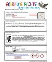 mini one aspen white code bu0191 touch up paint instructions for use data sheet