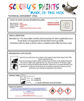 mini cooper cabrio aspen white code bu0191 touch up paint instructions for use data sheet